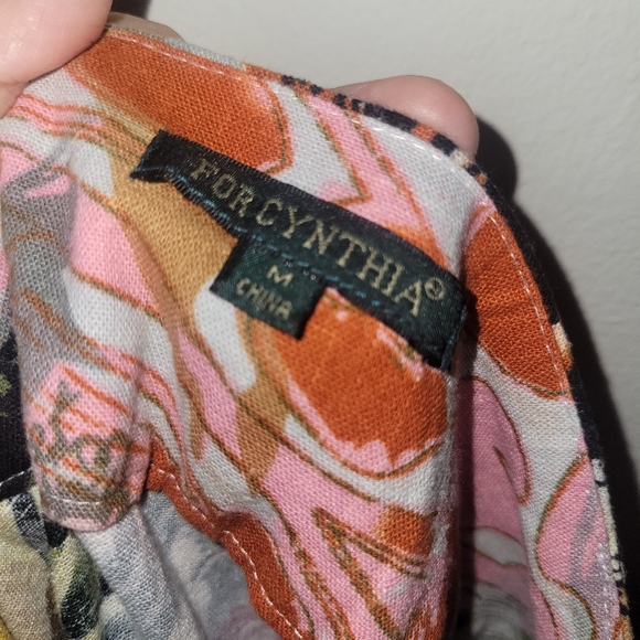 For Cynthia Linen Blend Pattern Skirt - Picture 10 of 12